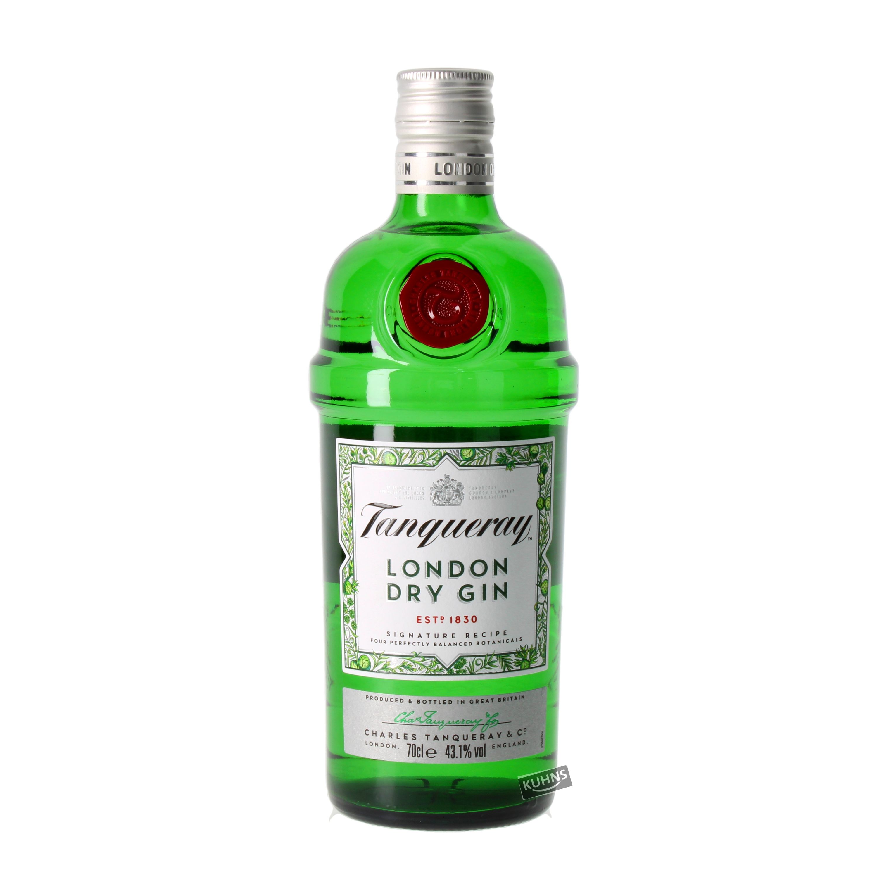 London 0.7l, | Gin Alc. Tanqueray Trinkgenuss 43.1 England vol.%, Dry Kuhns Gin
