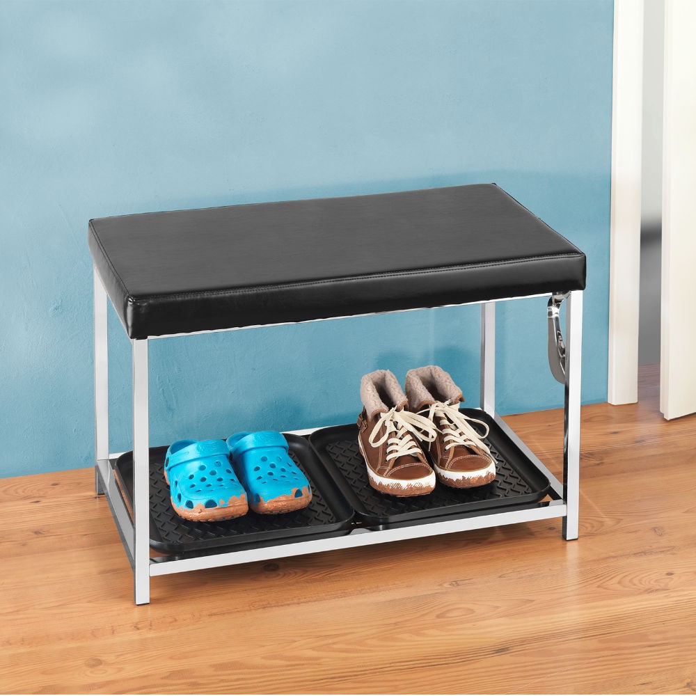 Wenko Schuhbank mit 2 Abtropfschalen - Sitzbank - Schuhregal | eBay