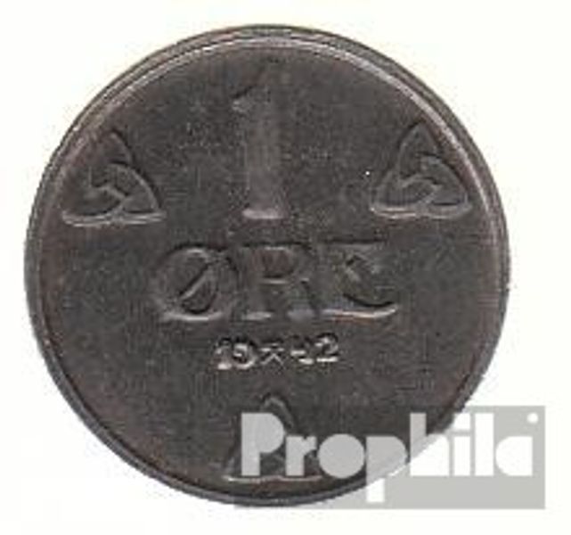 Norway km-number. : 387 1943 very fine Iron very fine 1943 1 Öre