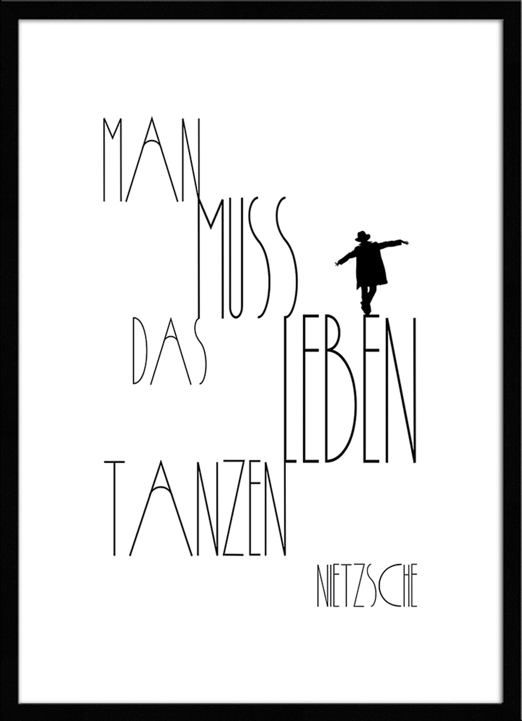 artissimo SpruchBild gerahmt 51x71cm Poster Kunstdruck Wandbild Bild