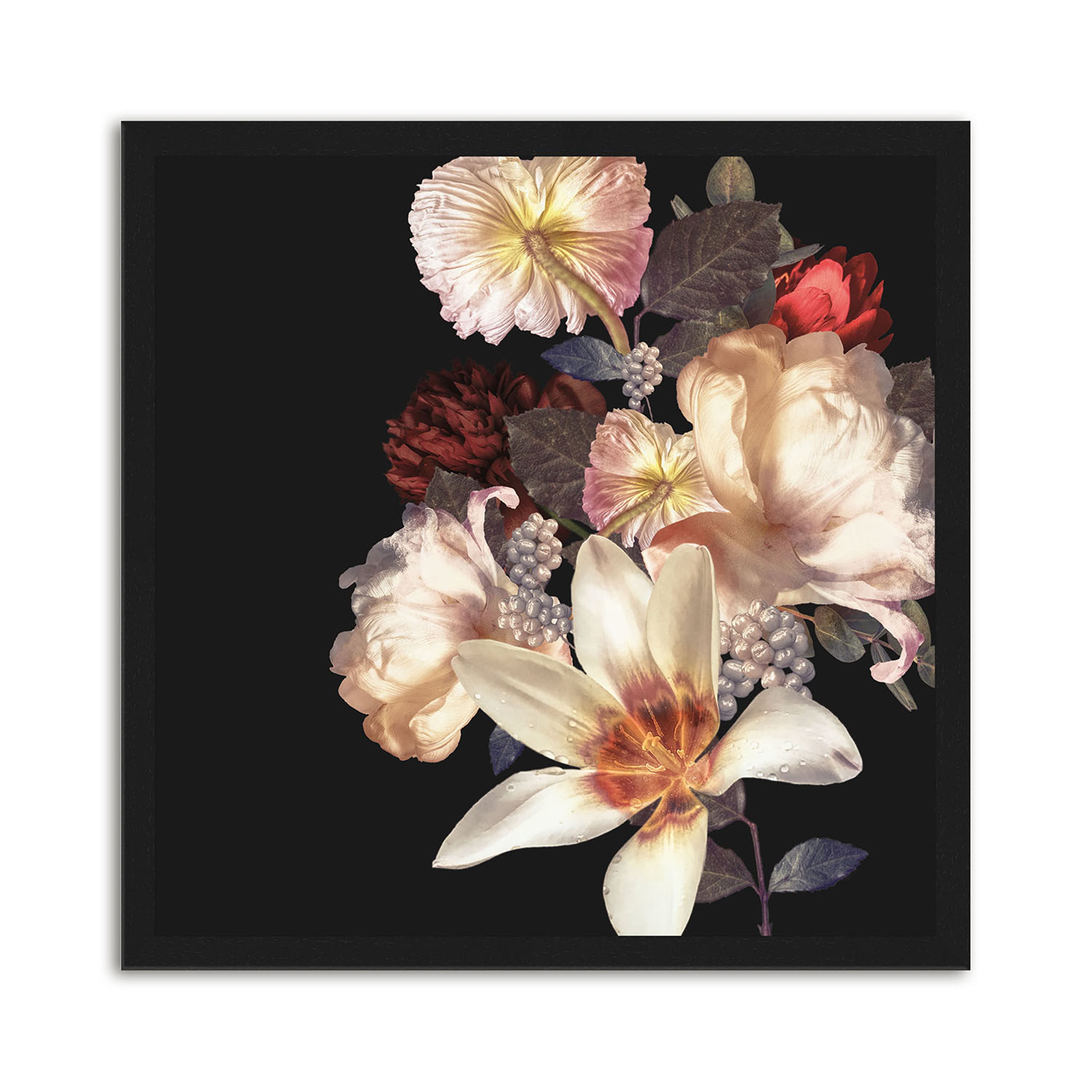 artissimo Poster Set mit Rahmen Bilder Set gerahmt 4x 30x30cm Vintage