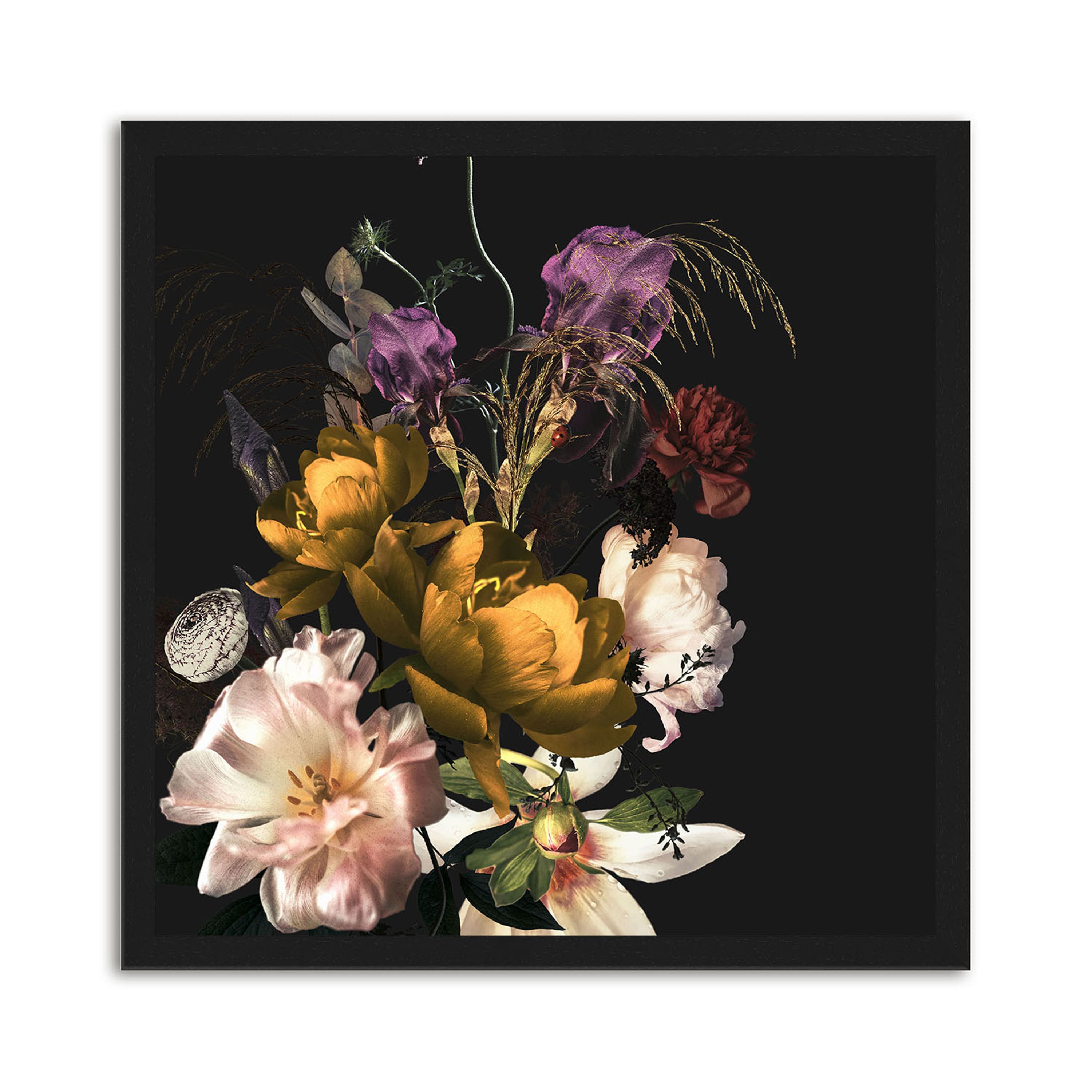 artissimo Poster Set mit Rahmen Bilder Set gerahmt 4x 30x30cm Vintage