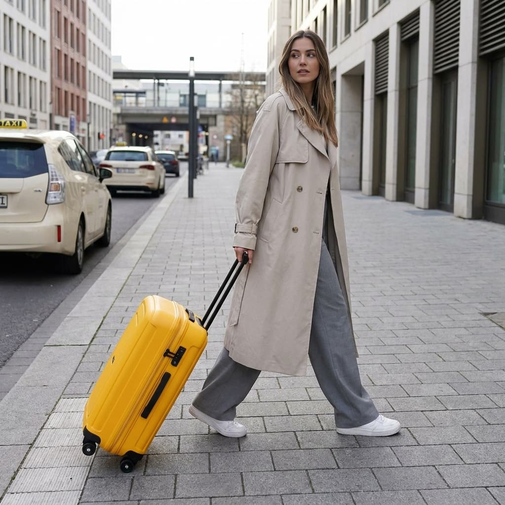 Samsonite Koffer unterwegs