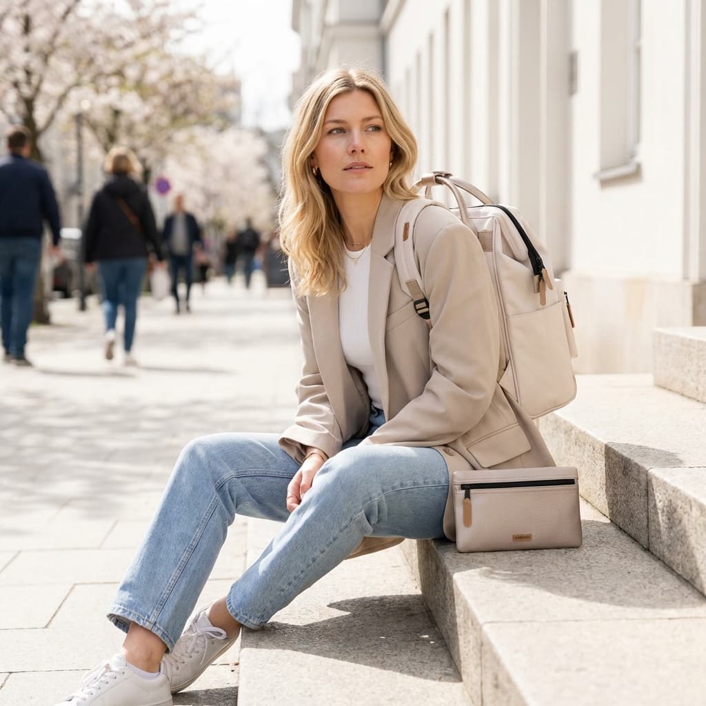 Rucksack von Cabaia in Clouddancer