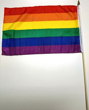 Regenbogen Fahne ohne Stock, ca. 30x45 cm, Friedensfahne