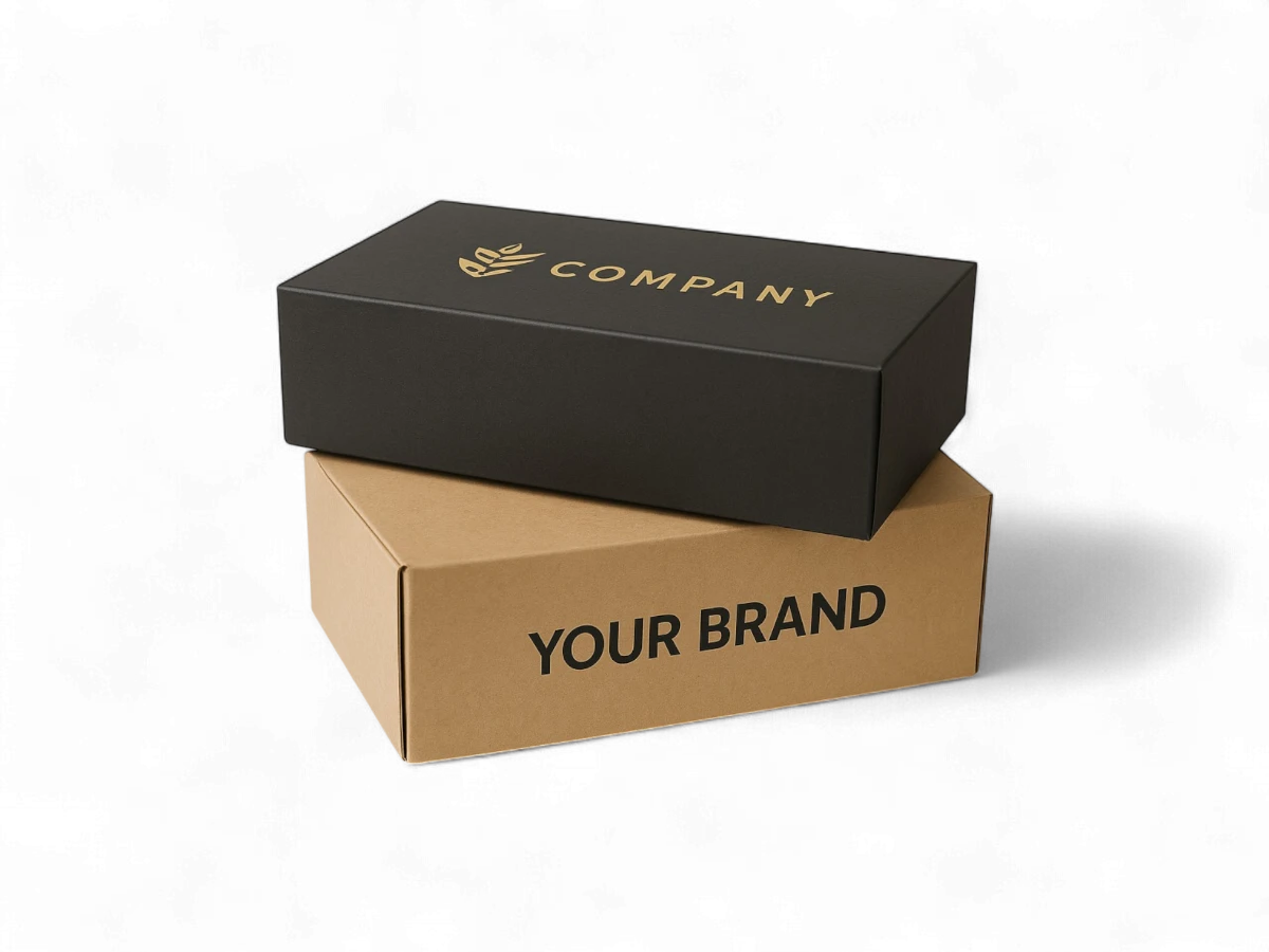 Beispiel: Verpackung mit Logo transparent