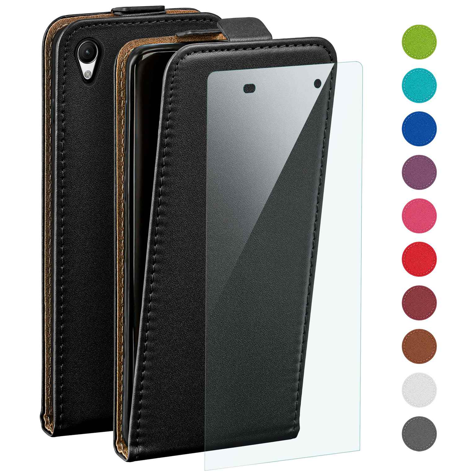MoEx Easy-Bag – Custodia Sportiva Leggera Per Sony Xperia Con Apertura Cuffie E Strisce Riflettenti