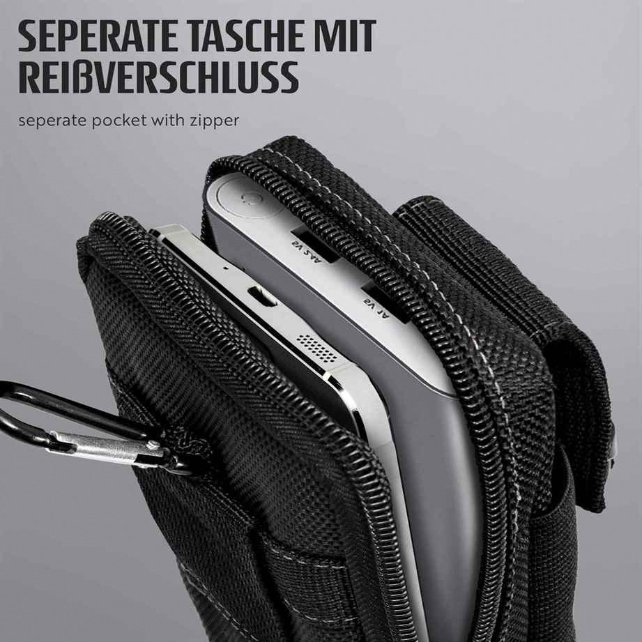 Handy-Gürteltasche Aus Nylon – Mit Kartenfach, Verstellbar, Für Handys Bis 7,2 Zoll