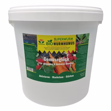 Gemüseglück BIO Wurmhumus - 10 Liter | Für gesundes & leckeres Gemüse - Aktivieren - Wachstum - Stärken