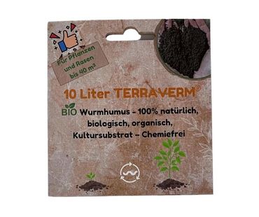 RUBELINO 10 St. Produktkarten für 10 Liter Terraverm Wurmhumus