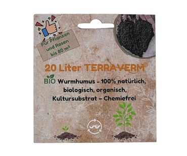 RUBELINO 10 St. Produktkarten für 20 Liter Terraverm Wurmhumus