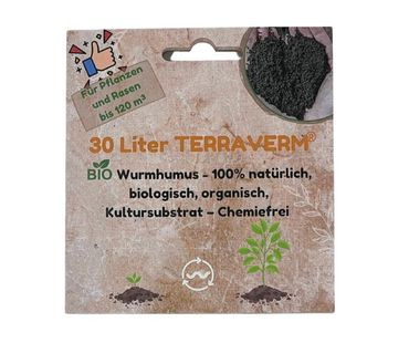 RUBELINO 10 St. Produktkarten für 30 Liter Terraverm Wurmhumus
