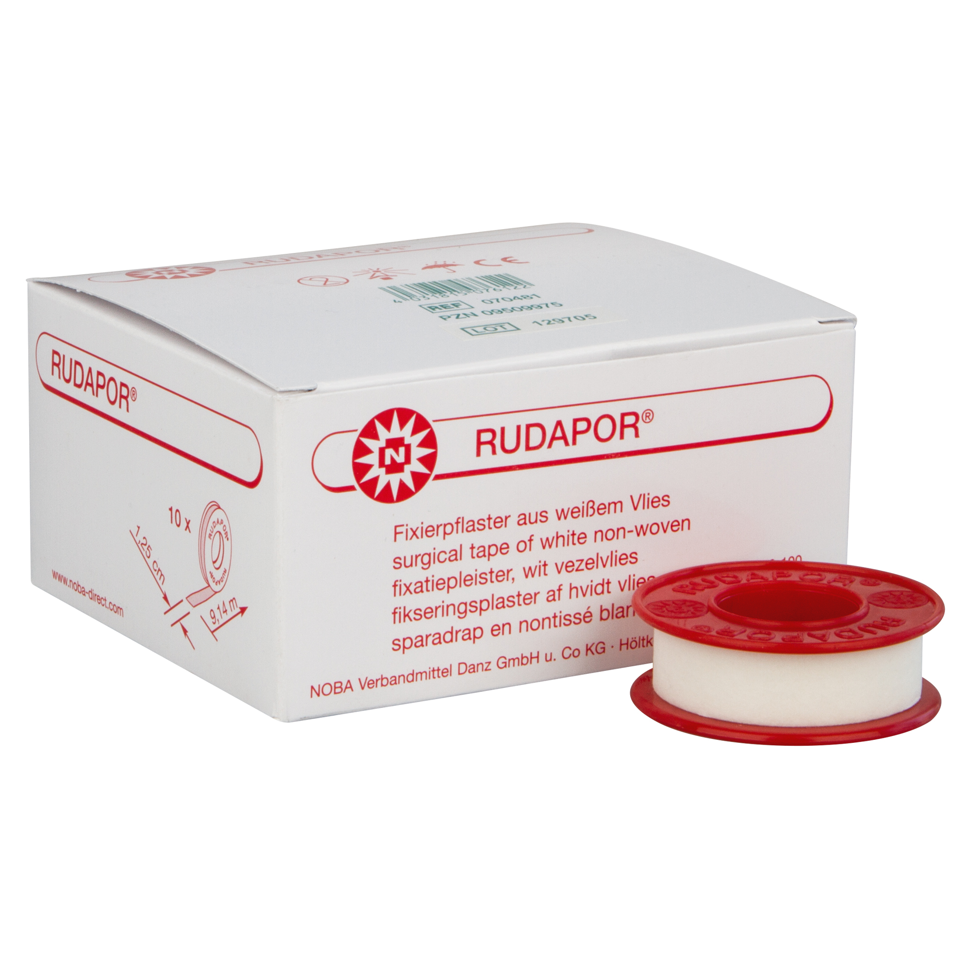 RUDAPOR Fixierpflaster 9,14 m MIT Seitenscheiben 10 Rollen | SANISMART