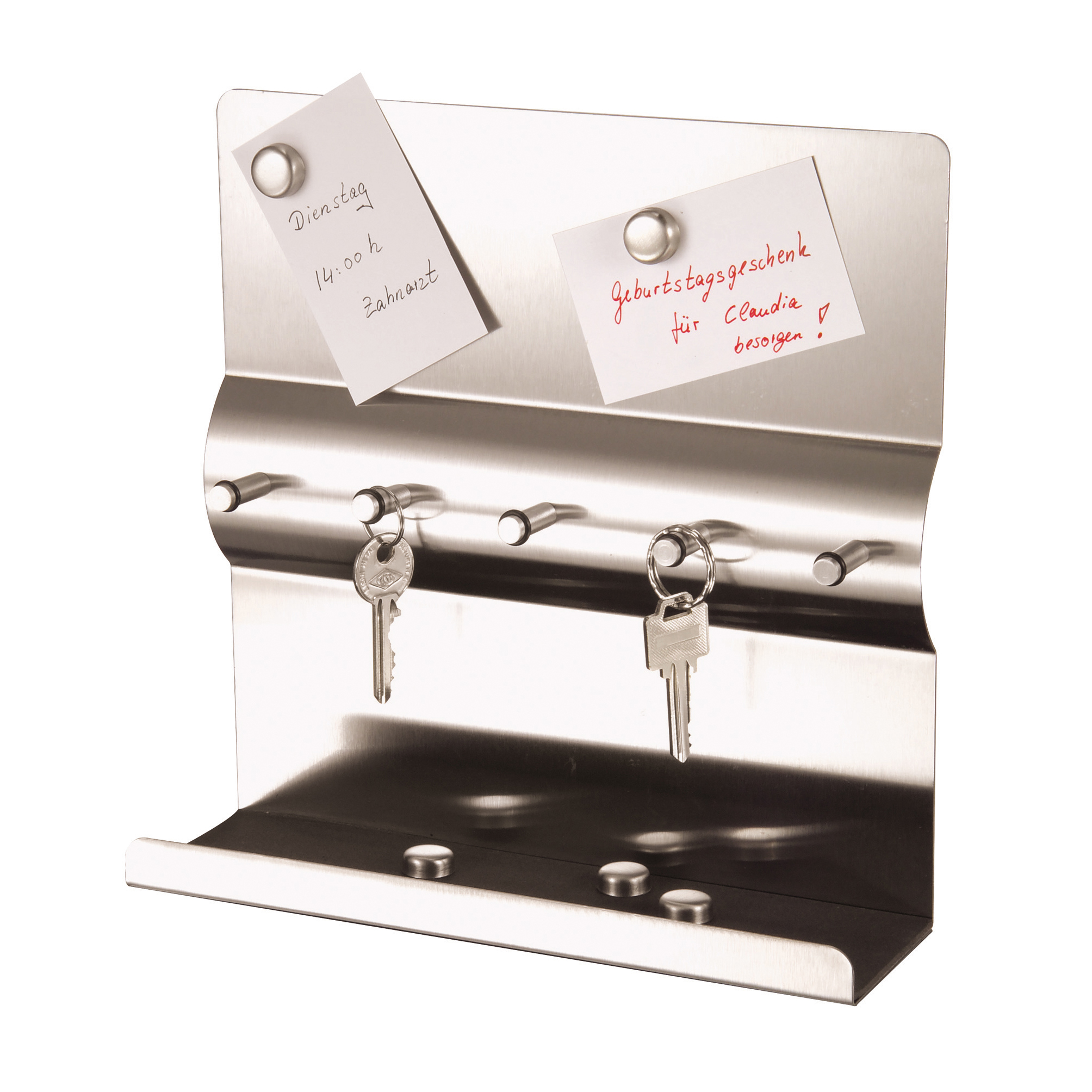 Schlüsselbord 18/0 m. 5 Magneten 0,9mm Schlüsselbord 18/0 m. 5 Magneten 0,9mm