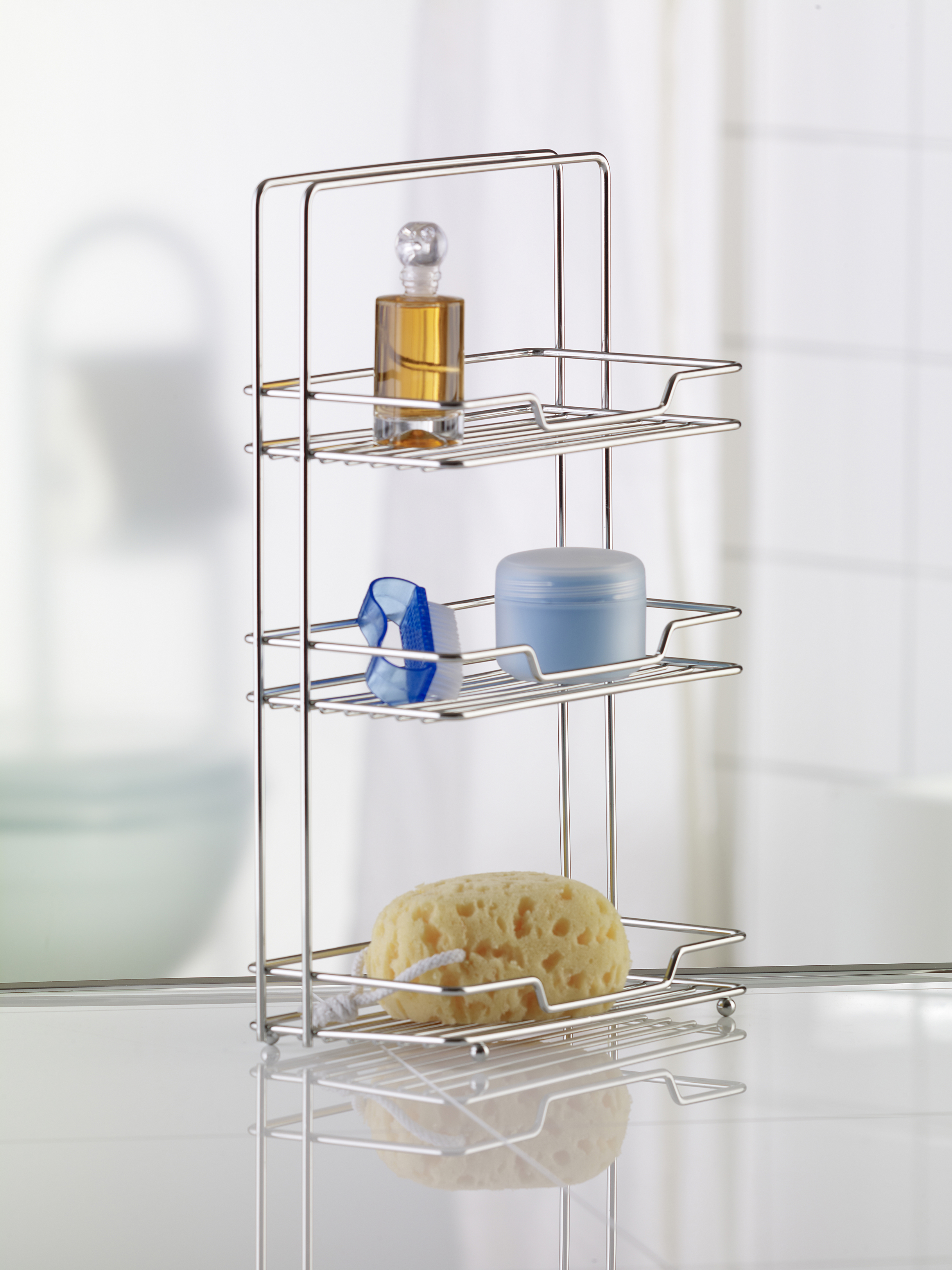 Standregal verchromt 3 Böden "Mérida" Standregal verchromt 3 Böden "Mérida"