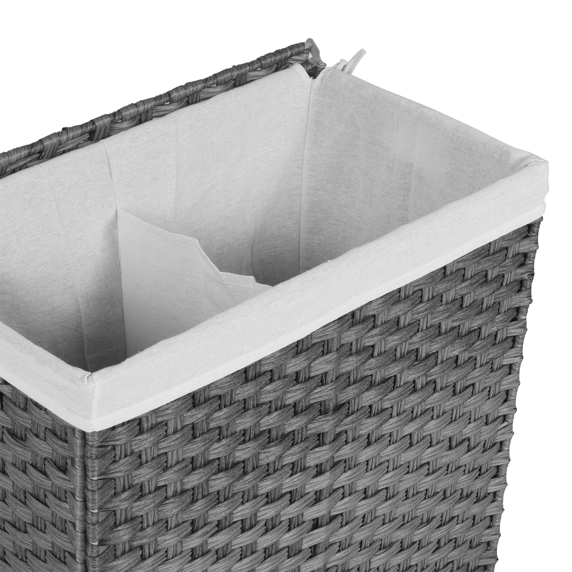 Faltbarer Wäschekorb Wäschetonne Wäschetruhe Polyrattan 2x Wäschesack