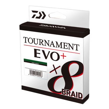 Daiwa Tournament X8 Braid EVO+ 270m Dunkelgrün geflochtene Angelschnur