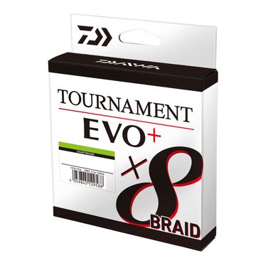 Daiwa Tournament X8 Braid EVO+ 0,16mm 135m Chartreuse geflochtene Angelschnur