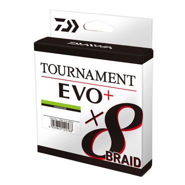 Daiwa Tournament X8 Braid EVO+ 0,12mm Meterware Chartreuse geflochtene Angelschnur