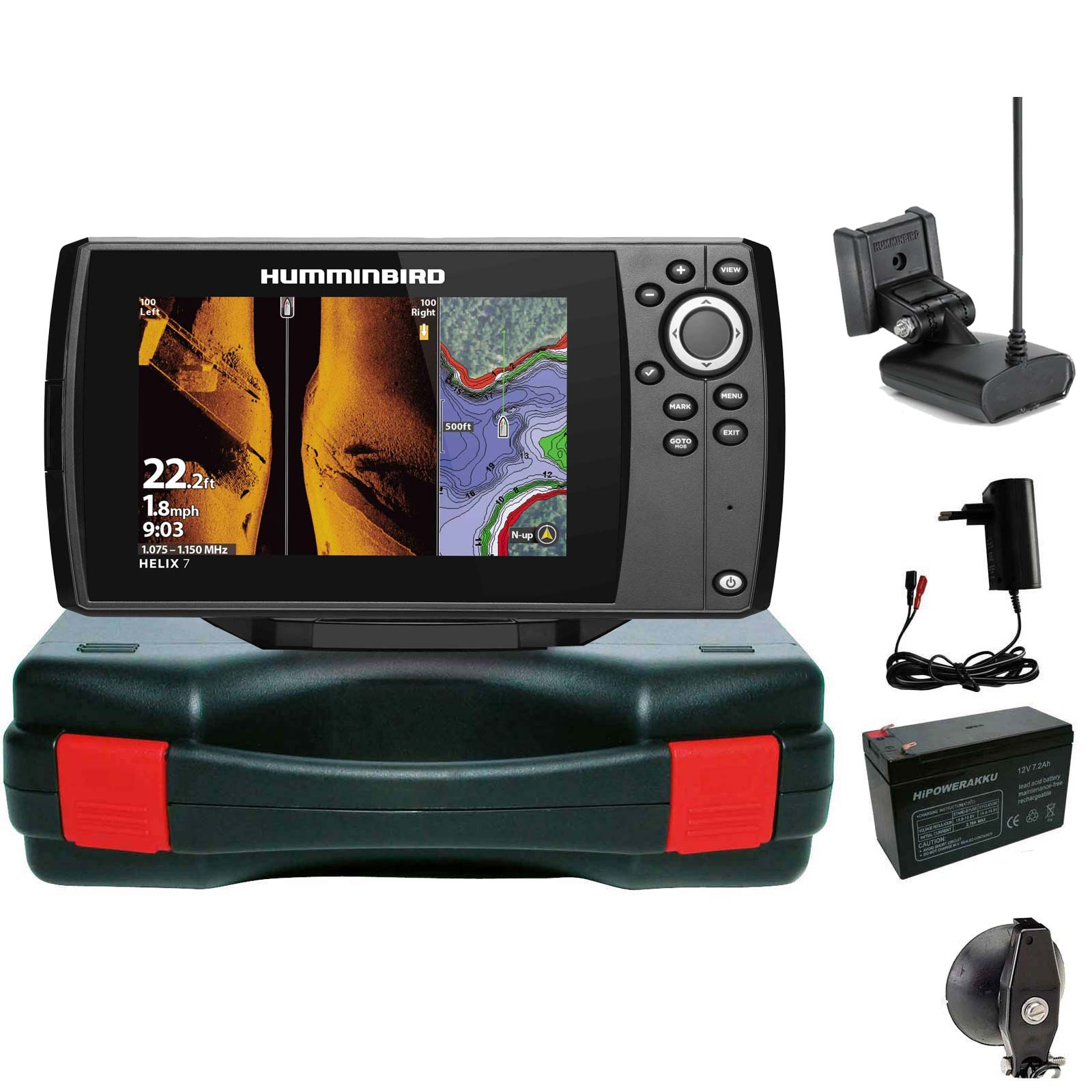 Humminbird Helix 7 Chirp GPS Mega SI G4 Side Imaging GPS Kartenplotter