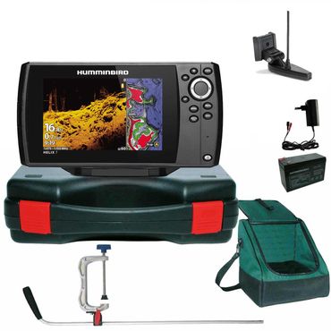 Humminbird Helix 7 Chirp GPS Mega DI G4 Down Imaging GPS Kartenplotter Echolot Portabel Profi Plus - Komplett mit Geber