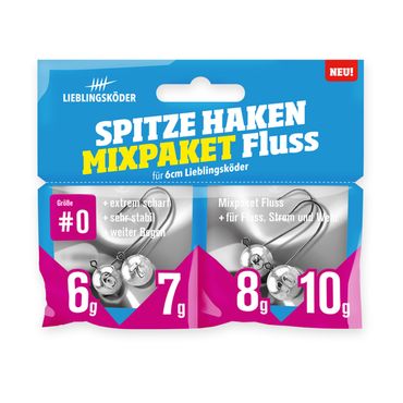 Lieblingsköder Spitze Haken #0 Mixpaket Fluss Jigheads