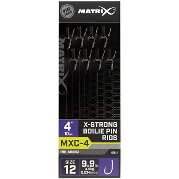 Matrix MXC-4 Size 16 Barbless / 0.18mm / 4" (10cm) / X-Strong Boilie Pin - 8pcs