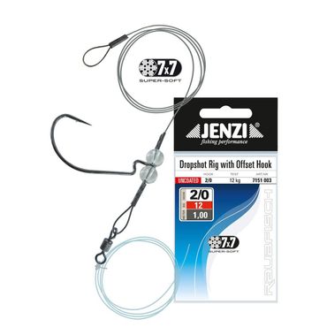 Jenzi 7x7 Drop-Shot Rig mit Offset-Haken