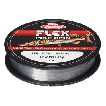 Berkley Flex PikeSpin 300m 0,25mm LVGrey Monofile Angelschnur