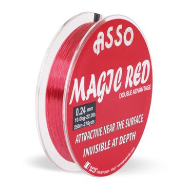 ASSO Magic Red Mono 3000m 0,26mm 6,00kg Red Monofile Angelschnur