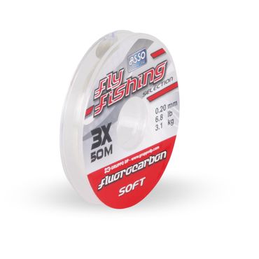 ASSO Fluorocarbon Soft 50m 0,10mm 0,80 kg Clear Vorfachschnur