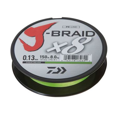 Daiwa J-Braid X8 0,06mm Chartreuse Angelschnur geflochten Meterware