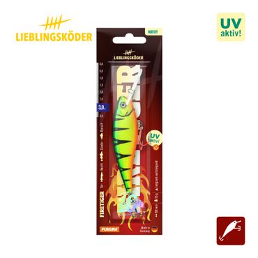 Lieblingsköder Wobbler 9cm Tiefläufer Firetiger