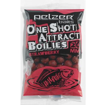 Pelzer One Shot Attract Boilies 250g Strawberry