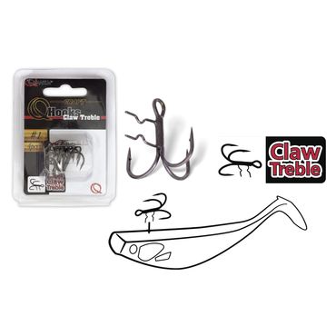 Quantum Claw Treble Hooks mat finish Drillingshaken