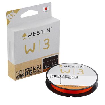 Westin W3 8-Braid Dutch Orange 135m 0.205mm 10.1kg 22Lbs Geflochtene Angelschnur