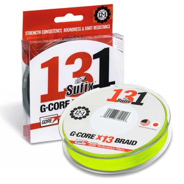 Sufix 131 Braid 150m Neon Chartreuse 0,165mm 9,1kg Geflochtene Angelschnur