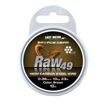 Savage Gear Raw 49 braun Stahlvorfach