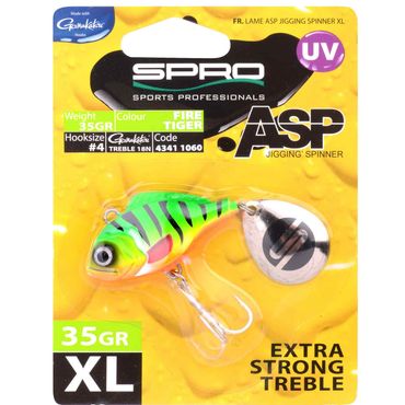 Spro ASP Spinner UV XL Firetiger Kunstköder