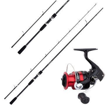 Shimano Rolle Sienna & Shimano Rute 2,40m 20-50g Allrounder Spinnangeln Angelset Combo