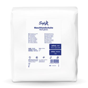 SOFEX Einmal-Waschhandschuhe Weiß - Box