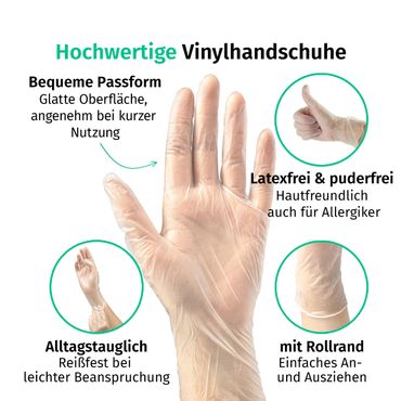 SF Vinylhandschuhe Transparent - Box