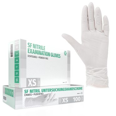 SF Nitrilhandschuhe Weiß - Box