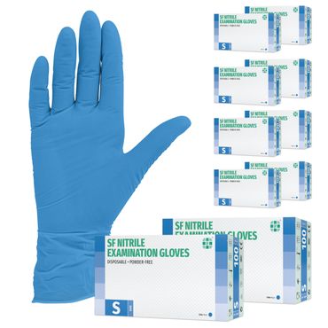 SF Nitrilhandschuhe Blau - Karton
