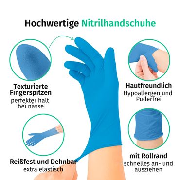 SF Nitrilhandschuhe Blau - Karton