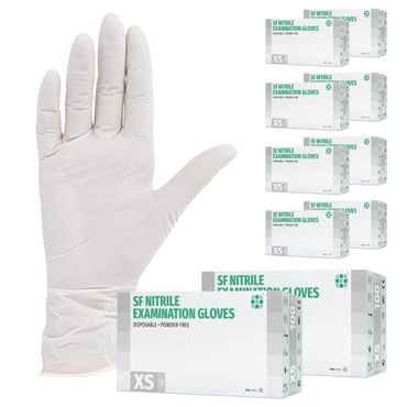 SF Nitrilhandschuhe Weiß - Karton
