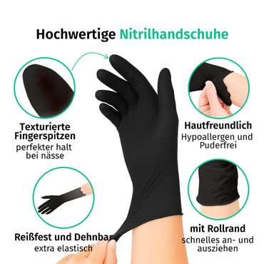 SF Nitrilhandschuhe Schwarz - Box