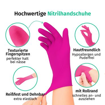 SF Nitrilhandschuhe Magenta - Karton