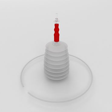 Mini Pack, Faltenbalg 150 ml, Abschneideverbinder, Luer-Rekord-Steck; Silikondrainage 500 mm, Ch. 10, 140 mm kreuzperforiert, Röntgenkontraststreifen