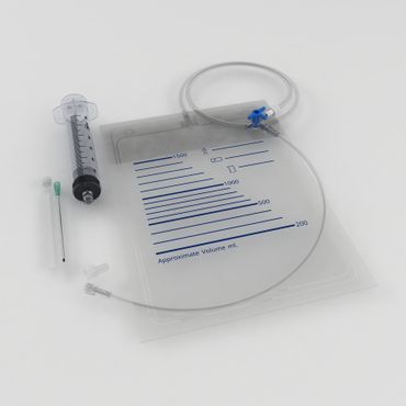 Pleurapunktionsset, 1500 ml, RSV, 900 mm, Dreiwegehahn blau, LL pos, Einmalspritze 50 ml, Injektionskanüle 14G